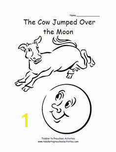 Cow Jumping Over the Moon Coloring Page 56 Best Cow Over the Moon Ideas Images On Pinterest