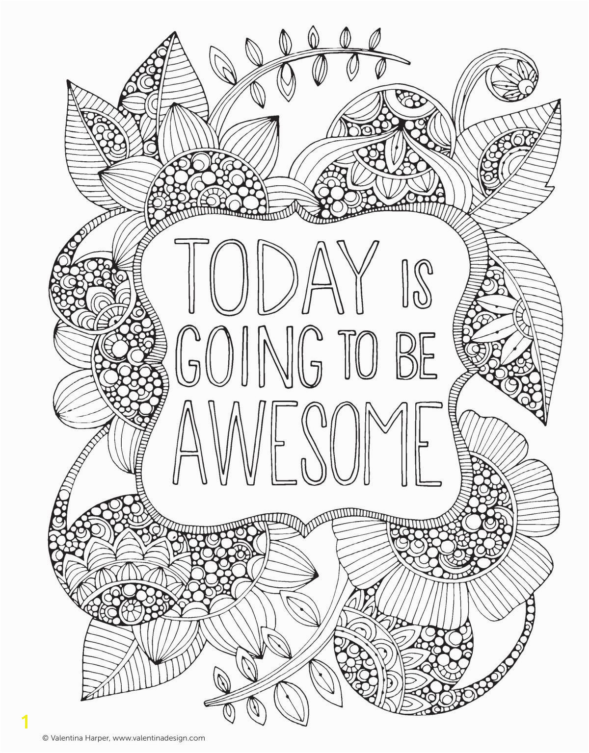 Today is going to be awesome Creative Coloring Inspirations Printable colouring page