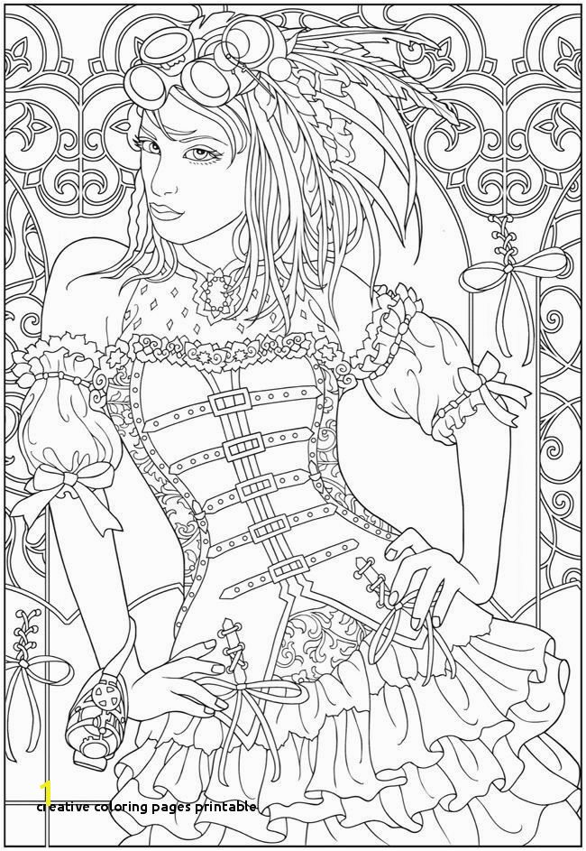 Creative Coloring Pages Printable Creative Haven Steampunk Fashions Sample Colouring Pages Dover