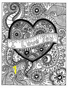 I LOVE YOU Coloring Page Coloring Book Pages Printable by funfart Mandala Coloring Pages Free