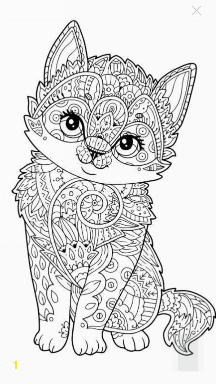Cute kitten coloring page More