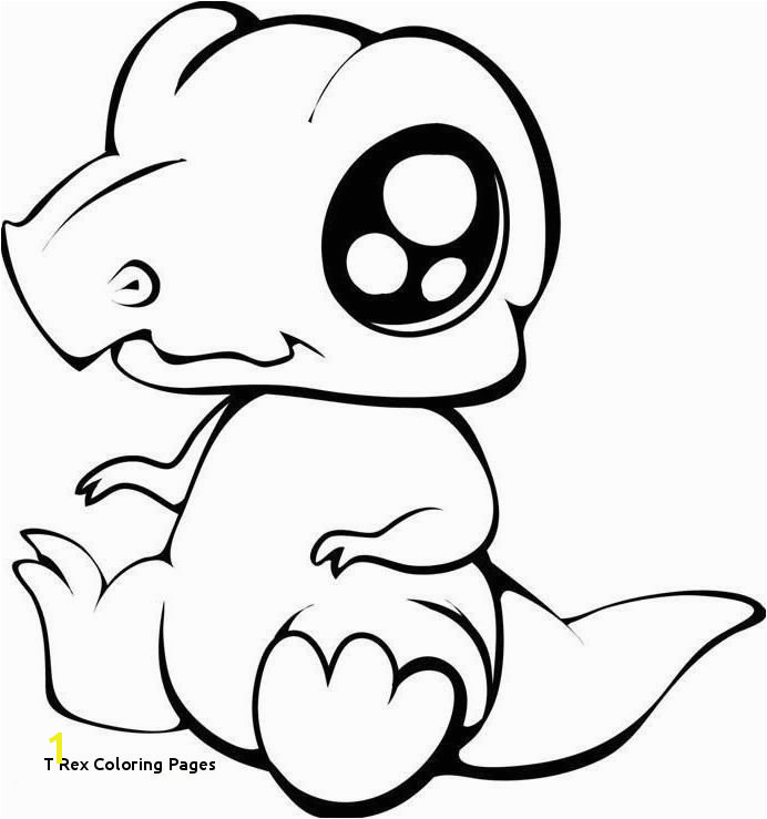 Download and Print Cute Baby T rex Dinosaur Coloring Pages