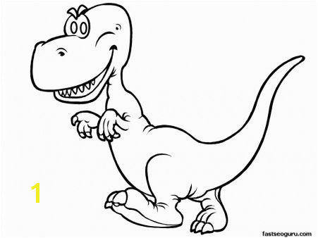 Cute T Rex Coloring Pages Printable Dinosaur Happy Face Tyrannosaurus Rex Coloring In Pages