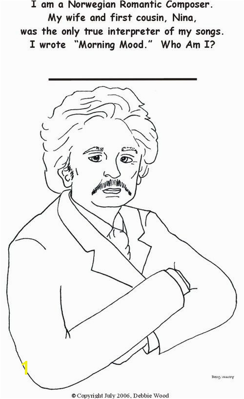 EDVARD GRIEG Coloring Page