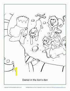 Daniel in the Lion s Den Coloring Page