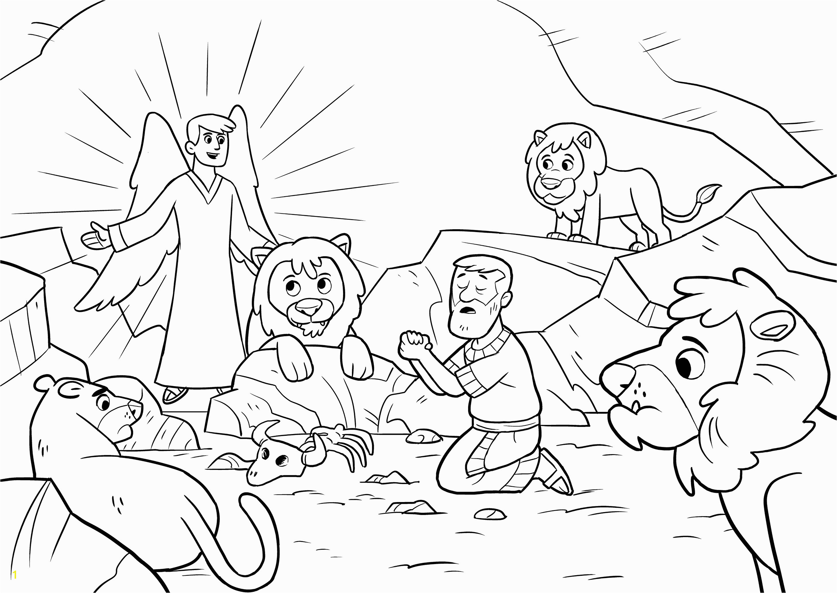 Daniel and the Lions Den Coloring Page Bible App for Kids Parent Resources