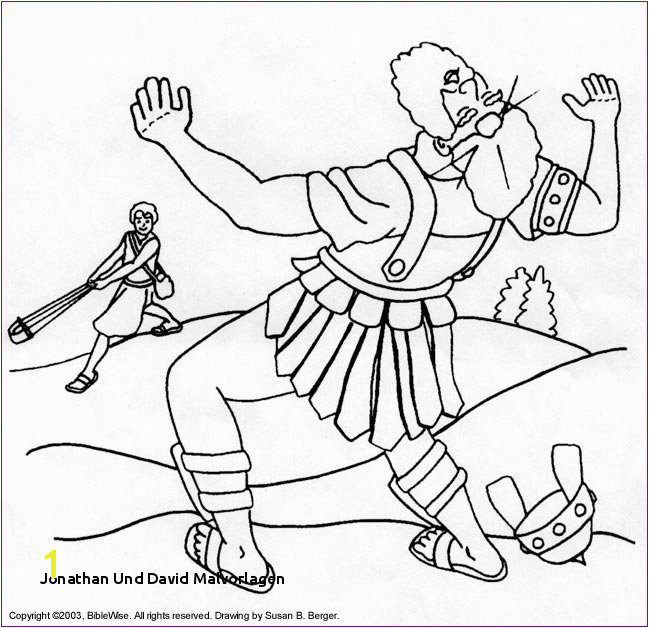 David And Goliath Coloring Page Eskayalitim