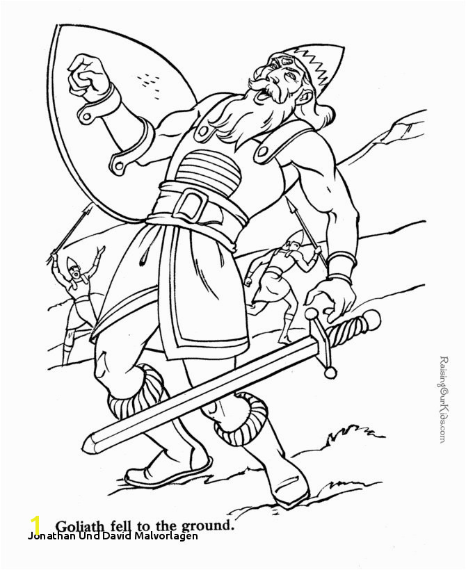 David And Goliath Coloring Page Eskayalitim