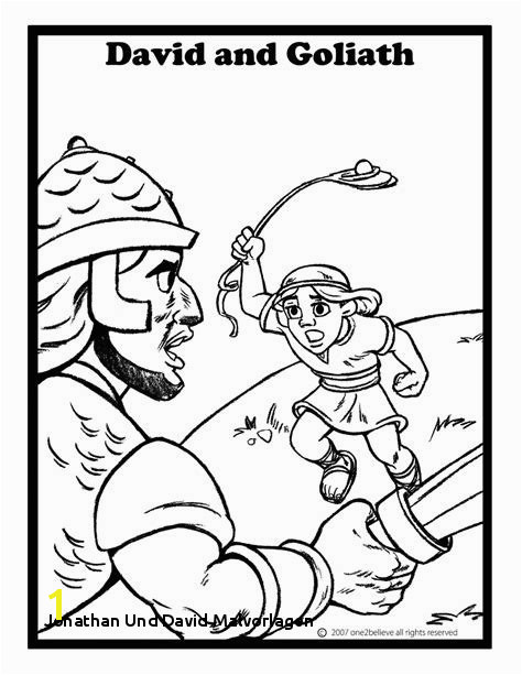 David And Goliath Coloring Page Eskayalitim