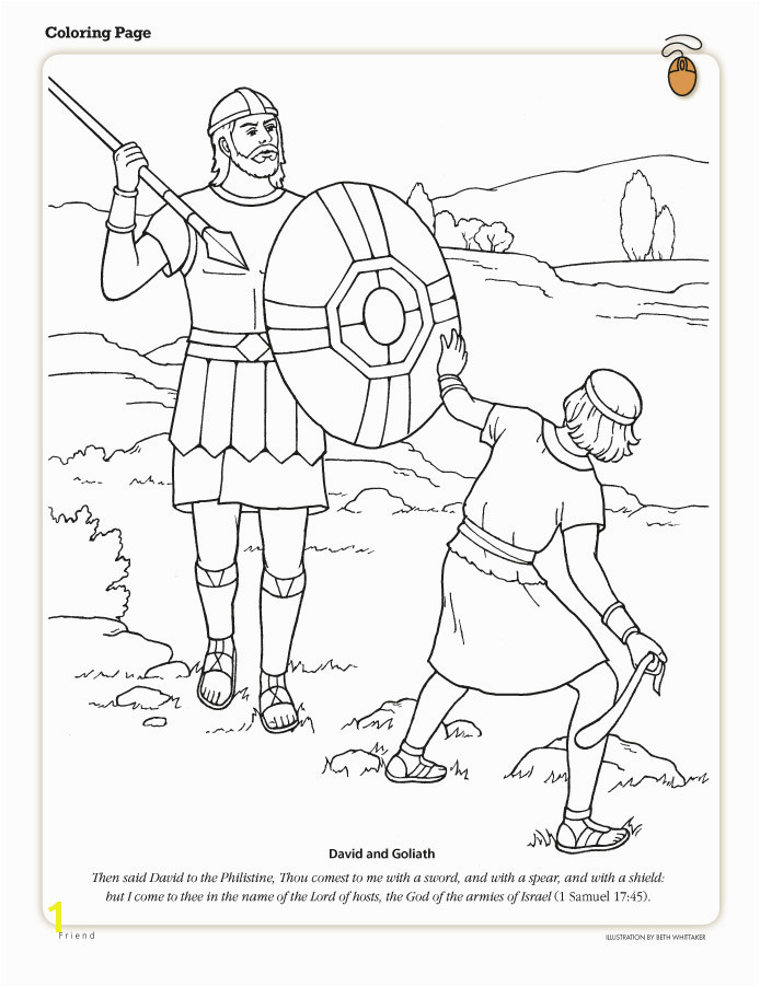 David and Goliath Coloring Page Coloring Pages