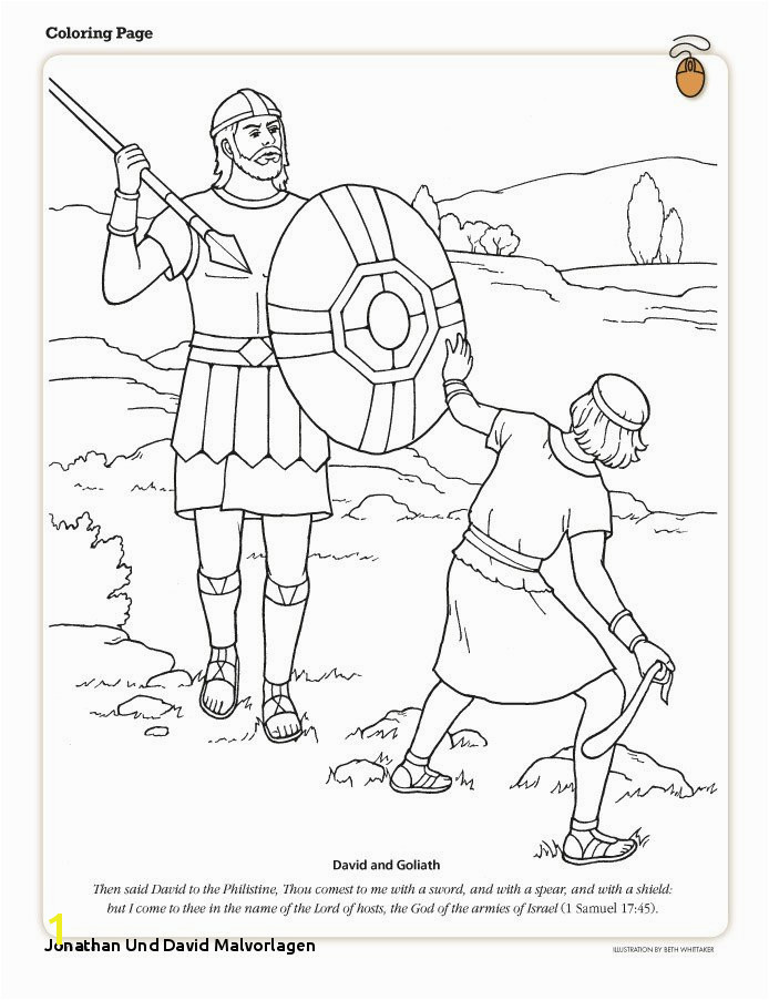 David And Goliath Coloring Page Eskayalitim