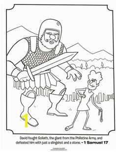 David and Goliath Bible Coloring Pages