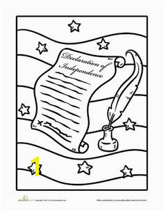 Declaration Of Independence Coloring Page 32 Best 4th Of July Images