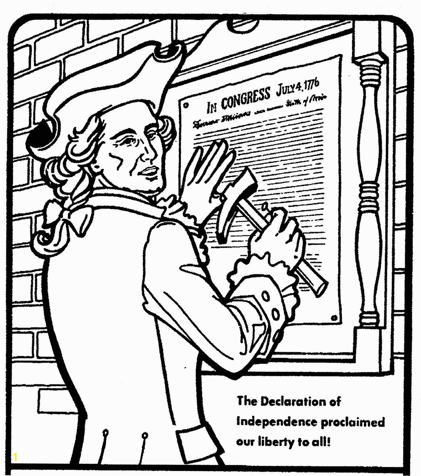 1417x1600 Declaration Independence Coloring Pages Printable Coloring