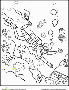 Scuba Diver Coloring Page