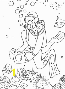 Deep Sea Diver Coloring Page Under the Sea Coloring Pages Mr Printables