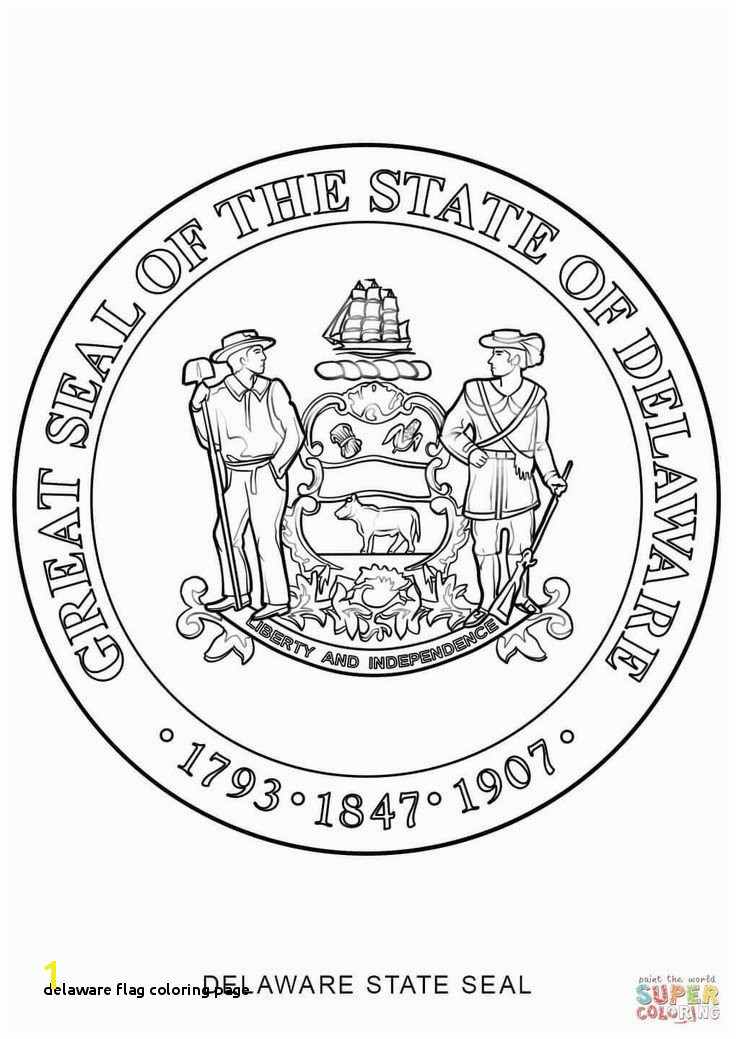 Delaware Flag Coloring Page Delaware Flag Coloring Page Best Delaware State Symbols Coloring