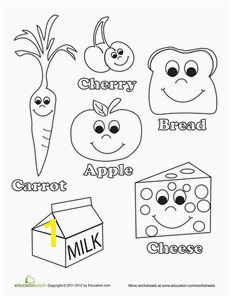 Healthy Food Coloring Page