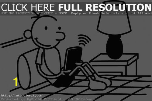 Diary A Wimpy Kid Greg Playing A Game His Tablet Coloring Page Letscolorit