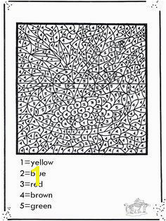 difficult color by number adult coloring pages Google Search