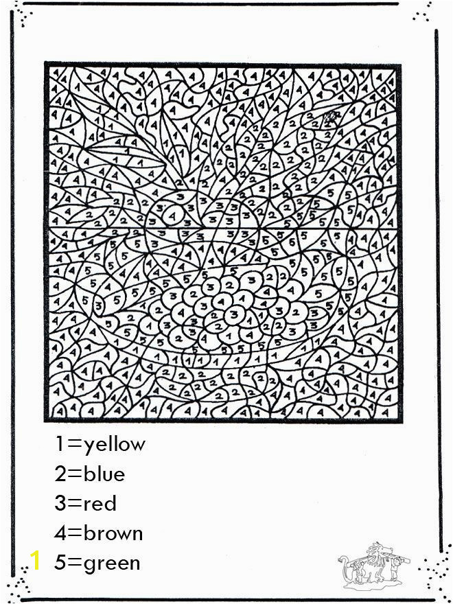 Difficult Color by Number Coloring Pages Difficult Color by Number Printables