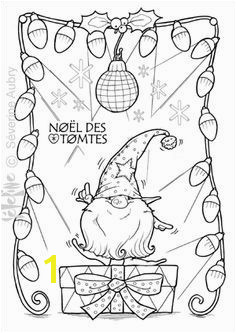 Tomte cute gnome disco dancing lights mirror ball Coloring page Christmas Drawing