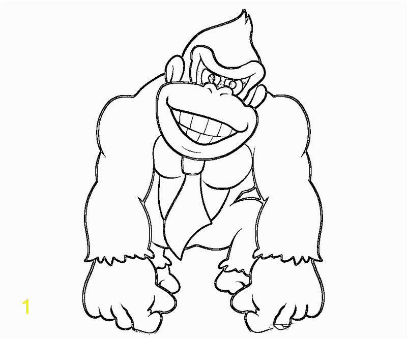 Donkey Kong Drawing at GetDrawings donkey kong coloring pages