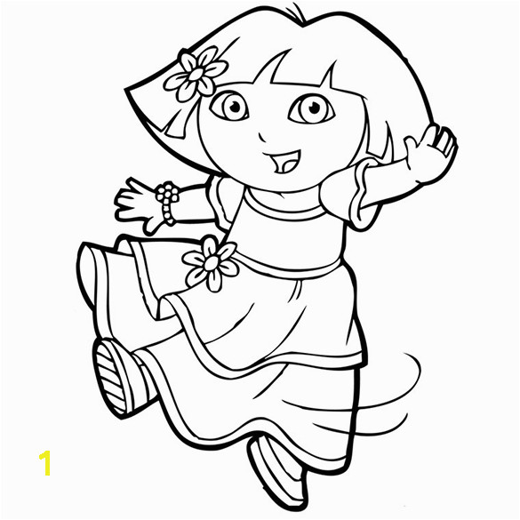 Pleasing Coloring Pages Dora the Explorer Pdf