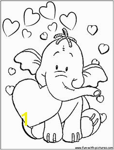 Image detail for Heffalump Valentine Coloring Page of heffalump with valentine hearts Adult Coloring Pages