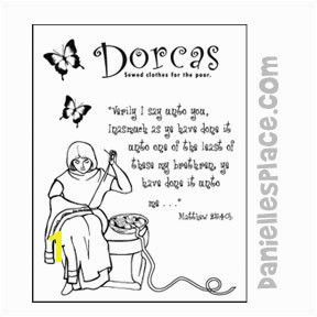 Dorcas Helps Others Coloring Page Dorcas Sunday School Lesson Craft and Activity Ideas