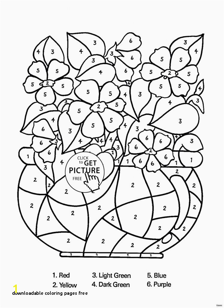 Downloadable Coloring Pages Free Vases Flower Vase Coloring Page Pages Flowers In A top I 0d and Free