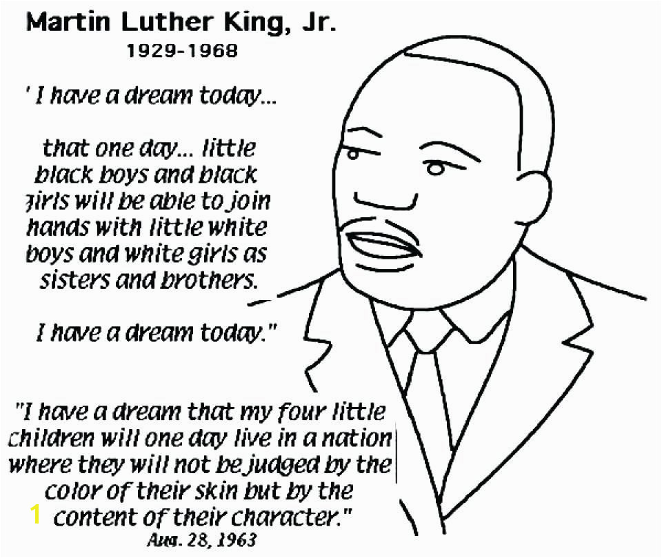 Martin Luther King Jr Coloring Pages Inspirational Martin Luther King Coloring Pages for Kindergarten Martin