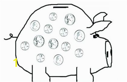 Free Coin Coloring Pages Unique Bank themed Coloring Pages Piggy Bank Coloring Page Piggy Bank
