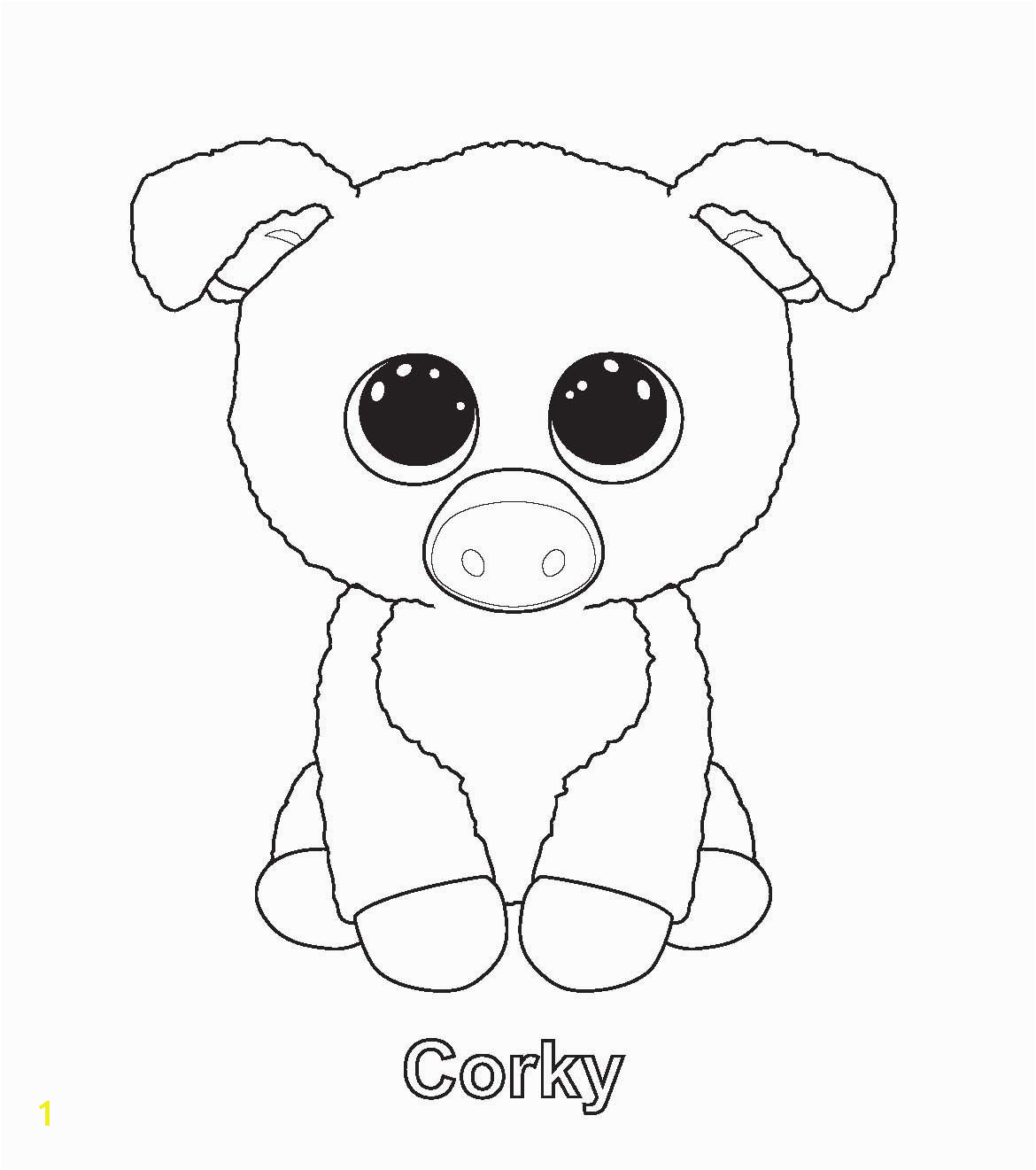 Corky TY Beanie Boo Teddy Bear Coloring Pages Animal Coloring Pages