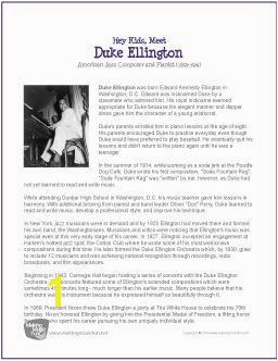 Duke Ellington Coloring Page Duke Ellington