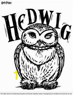 Hedwig the owl Harry Potter coloring page
