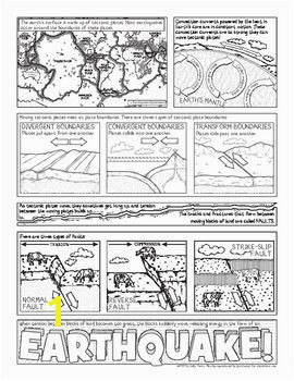 earthquakes and plate boundaries Rock Cycle Plate Tectonics Earth Science Coloring Pages