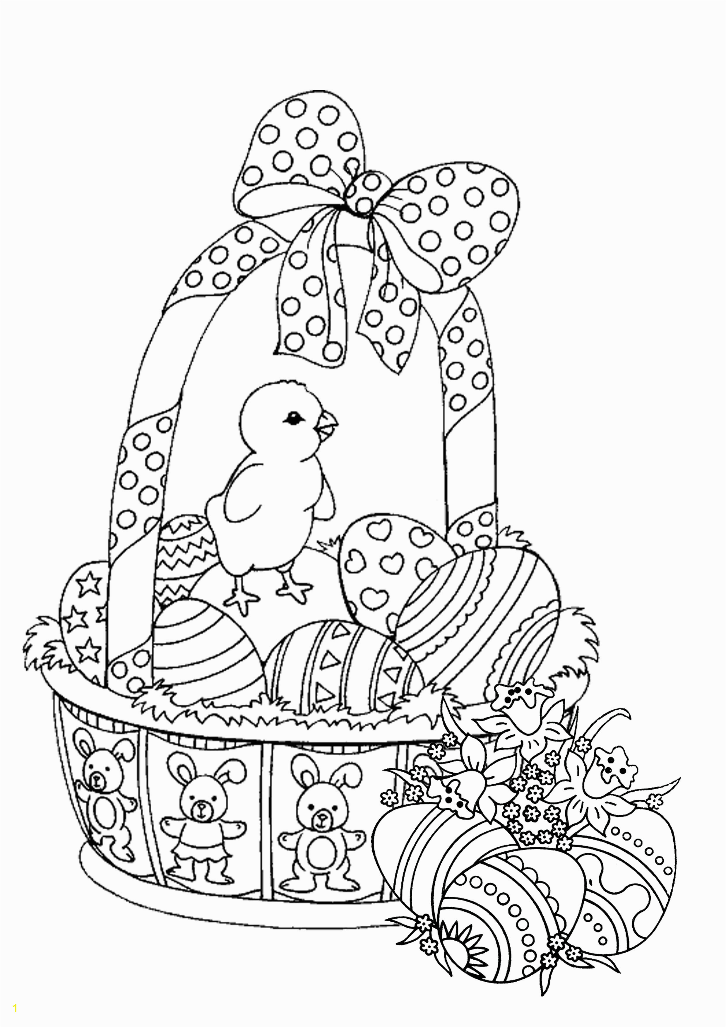 Easter Basket Coloring Pages for Adults