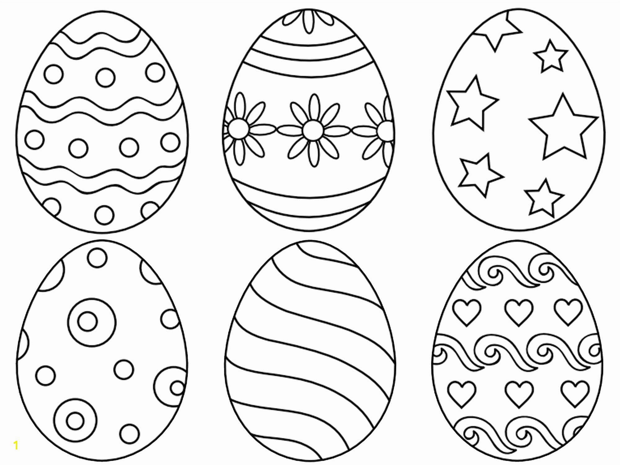Easter Egg Coloring Pages at First Palette