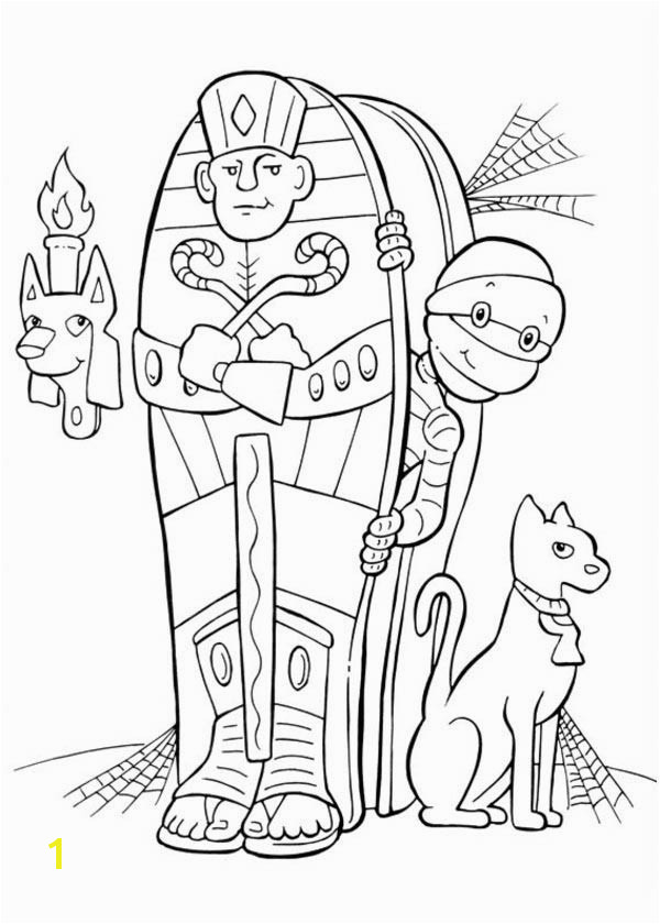 Egyptian Mummy and His Unique Egyptian Mummy Coloring Pages Egyptian Mummy Coloring Pages