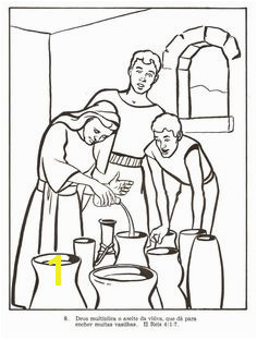 Miracle of the Widow s Oil Bible Story Coloring Page Sunday School Coloring Pages Bible