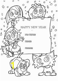 Kids Happy New Year Greeting Cards Coloring Page Happy Birthday Coloring Pages New Year Coloring