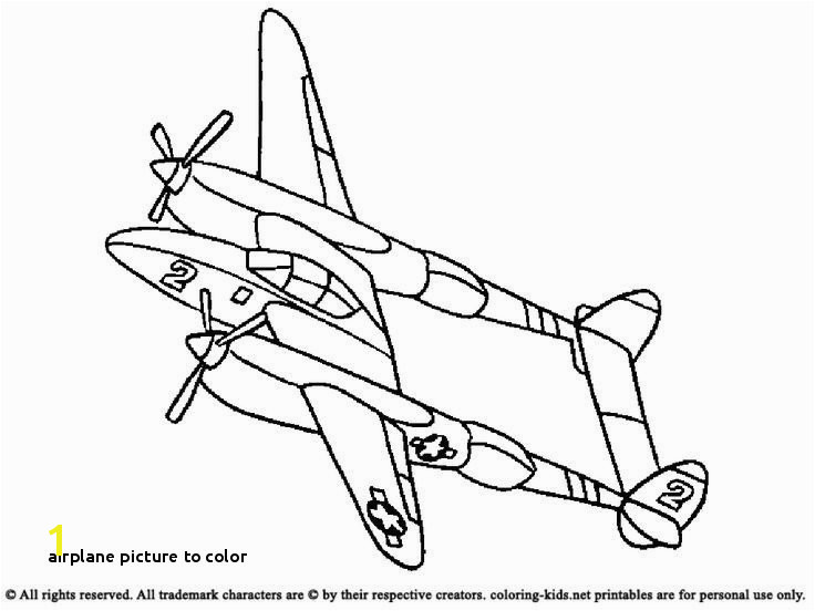 Airplane Picture to Color Planes Coloring Pages Plane Coloring Pages Elegant Page Coloring 0d