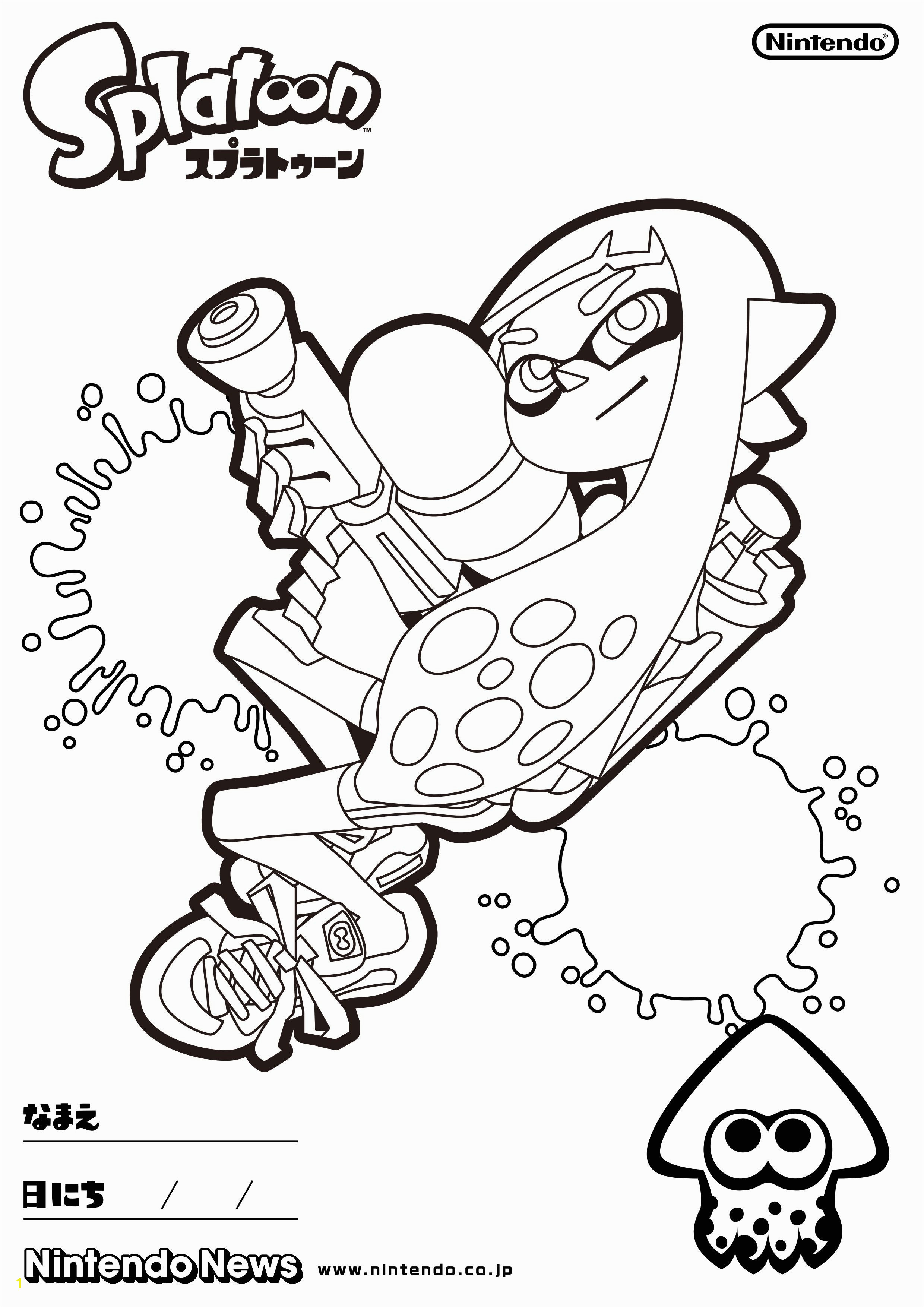 Splatoon Inkling Coloring Pages
