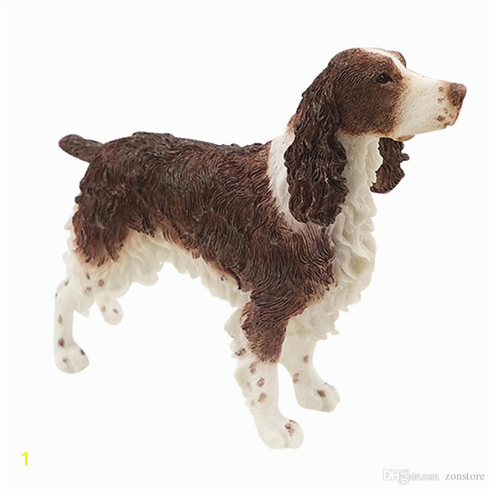 English Springer Spaniel Dog Figurine animal statue resin dog handmade holiday ornaments for home decoration christmas