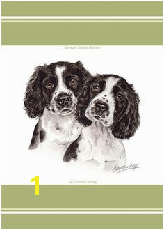 Springer Spaniel Black Pupz Waggy Dogz Tea Towel