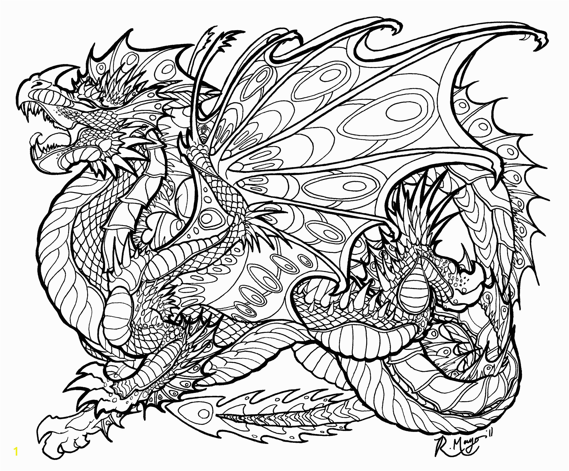 Unsurpassed Evil Dragon Coloring Pages For Adults To Print Kids