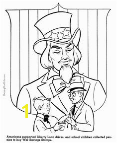 Uncle Sam American history coloring page for kid 088