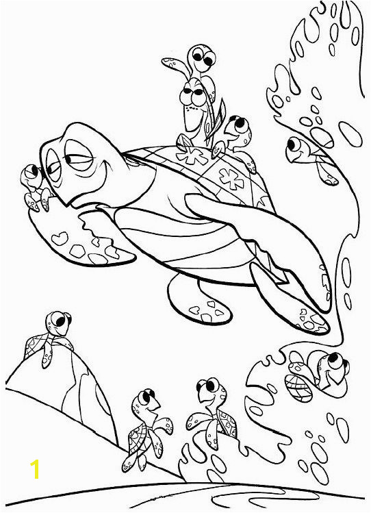 Finding Nemo And Turtle Coloring Pages