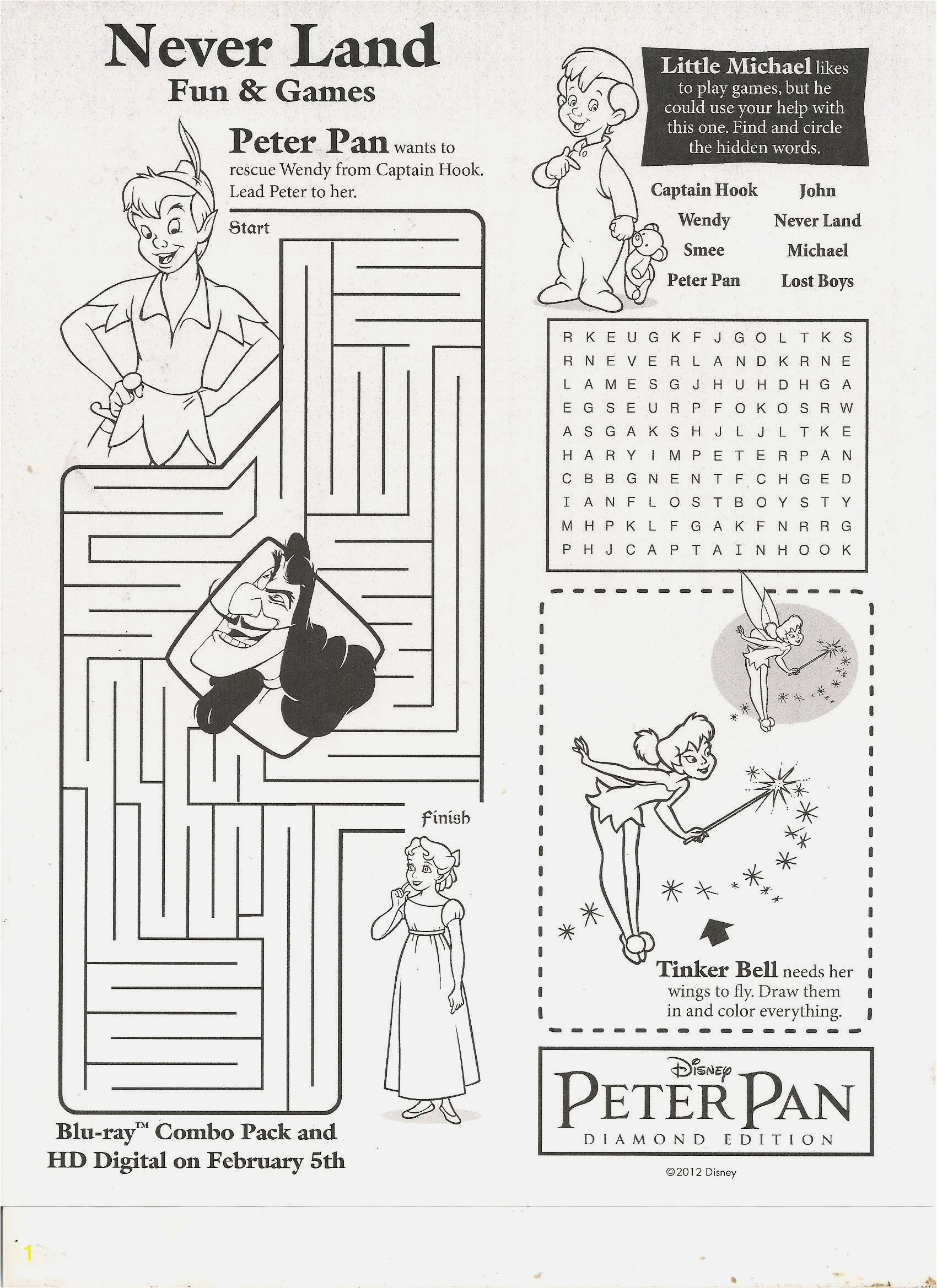 Peter Pan Coloring Pages Amazing Advantages Peter Pan Tinkerbell and Captain Hook Coloring Pages for Kids